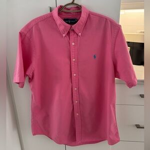 Ralph Lauren – Custom Fit Short Sleeve Button-Down – Men’s XL – Cotton Oxford